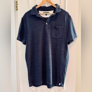 Banana Republic Dark Blue Performance Pique Polo Shirt